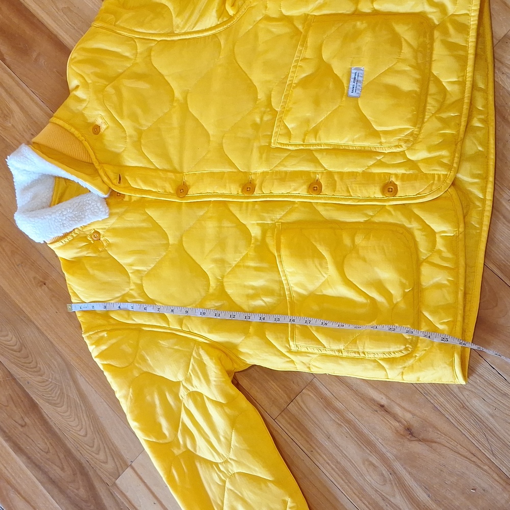Banks Journal Georgia Lightweight Quilted Jacket Removable Collar Yellow Size M - Picture 12 of 13